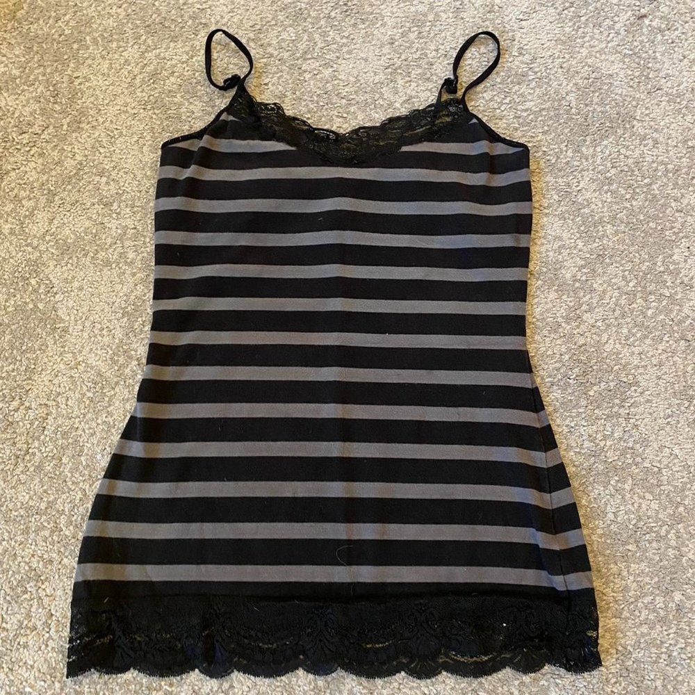 Women's Black and Grey Vest
